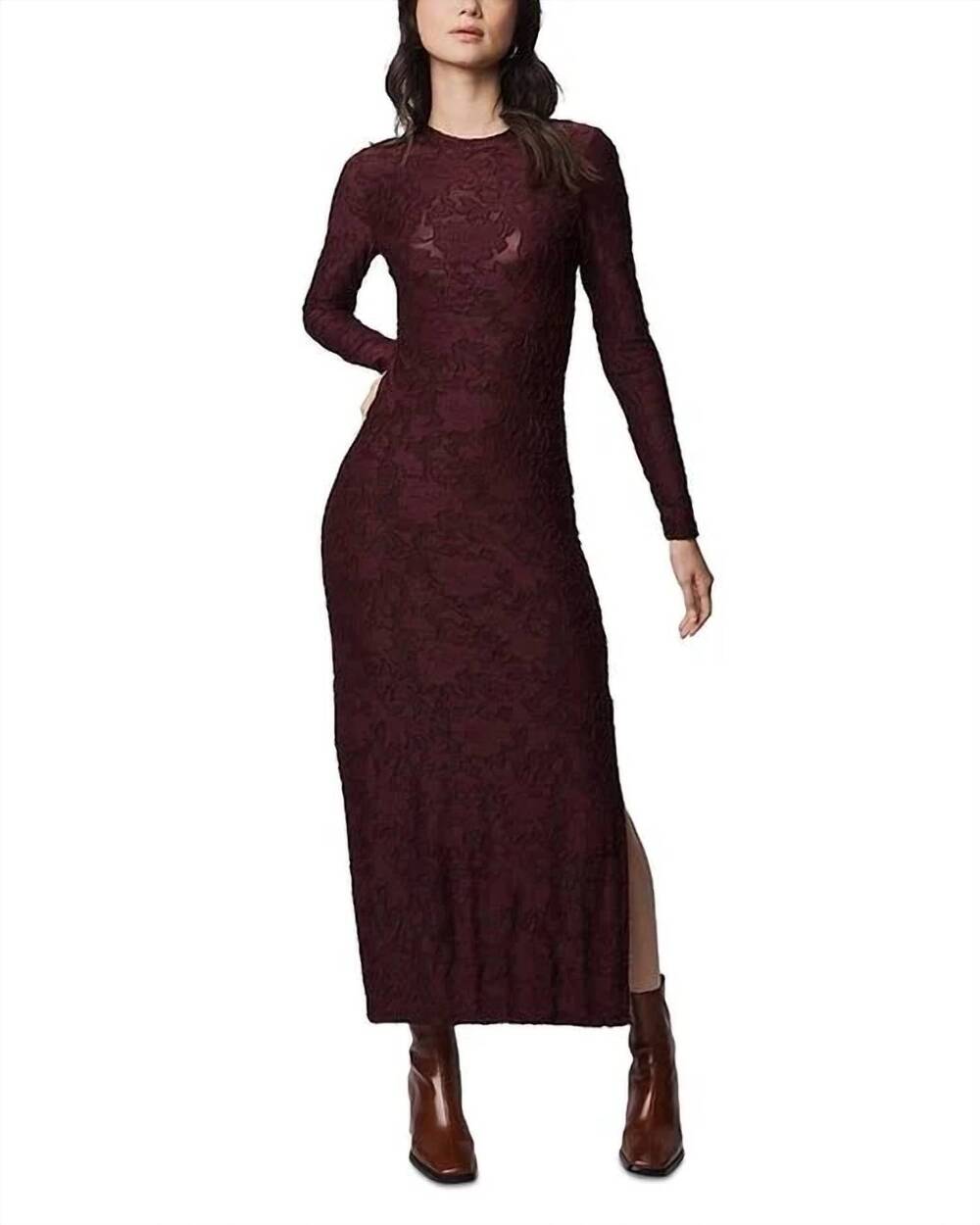 NEW SPLENDID cecelia floral long sleeve dress in red